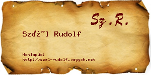 Szél Rudolf névjegykártya
