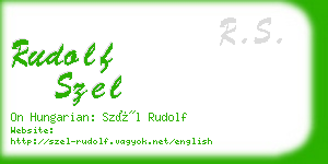 rudolf szel business card